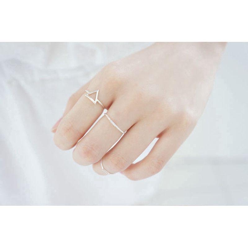Nhẫn Bạc Tam giác basic