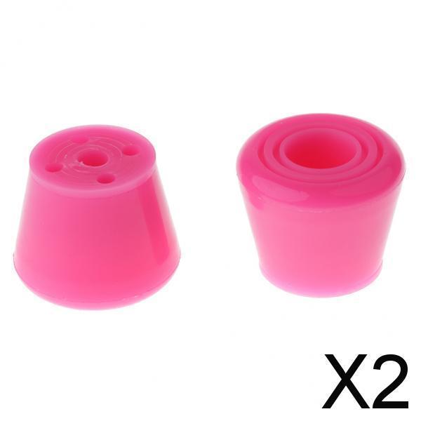 2x2pcs PU Roller Skates Toe Stops Inline Skates Ice Skates Accessories Pink