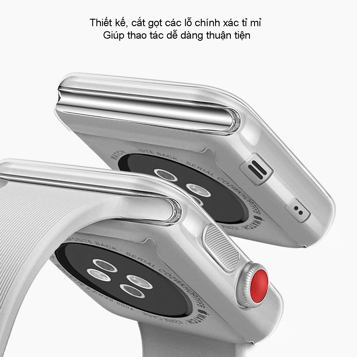 Bộ 02 Case Ốp Dẻo Silicon Dành Cho Apple Watch Series 4 / 5 Hàng Chính Hãng Helios