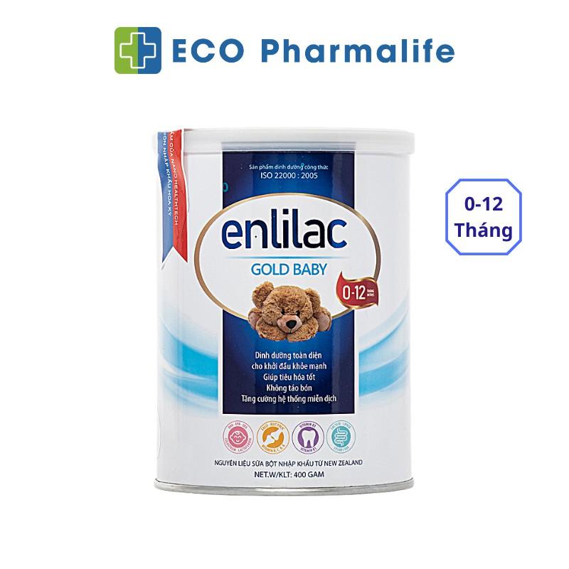 Sữa bột Enlilac Gold Baby - Hộp 400g - 900g bổ sung chất dinh dưỡng thiết yếu cho chế độ ăn hàng ngày của trẻ