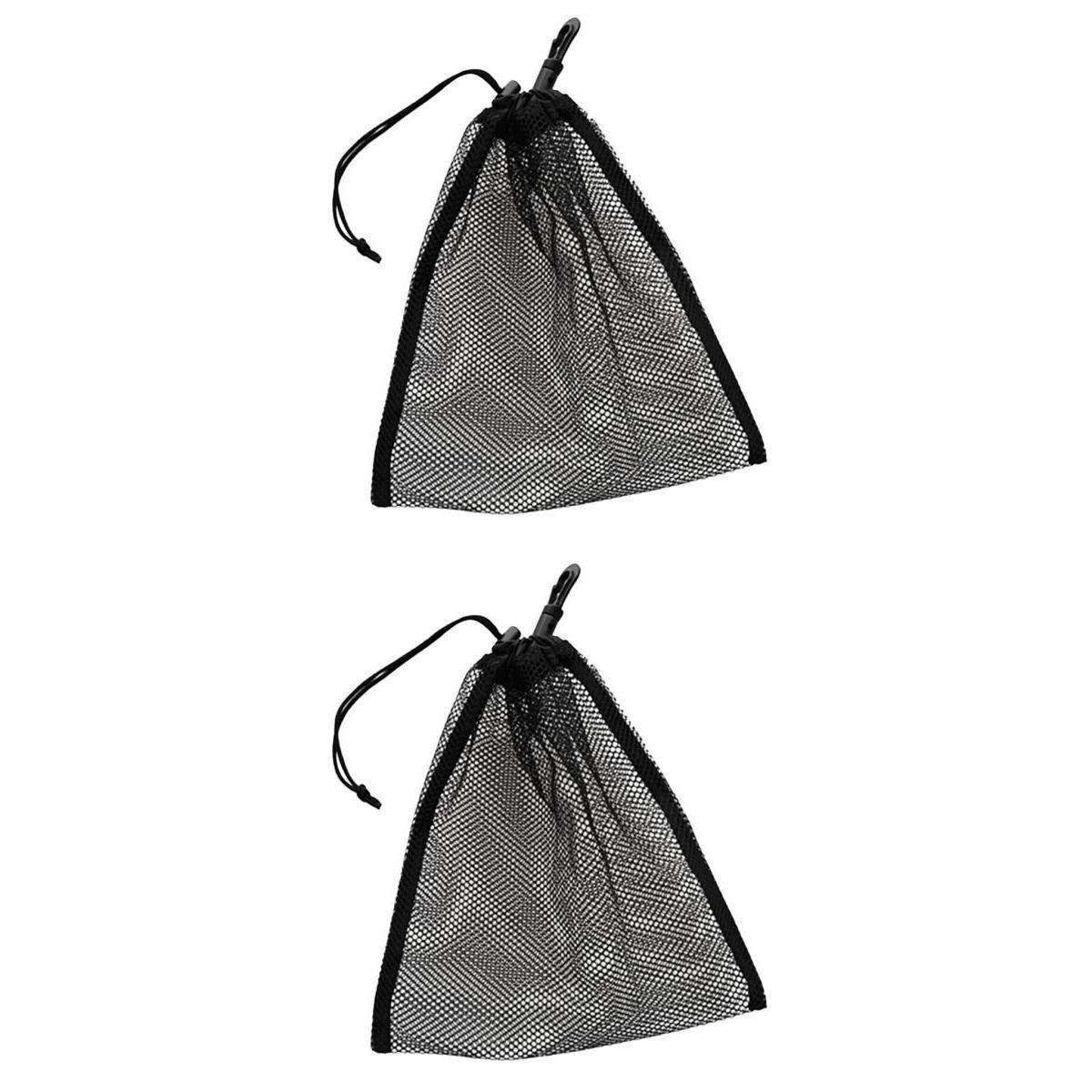 2pcs  Bag Pouch Golf Table Tennis Ball Carrying Storage Holder Black