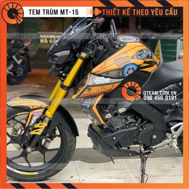 Tem trùm dành cho xe MT15 kiểu Bumble Bee Transformer decal 3 lớp