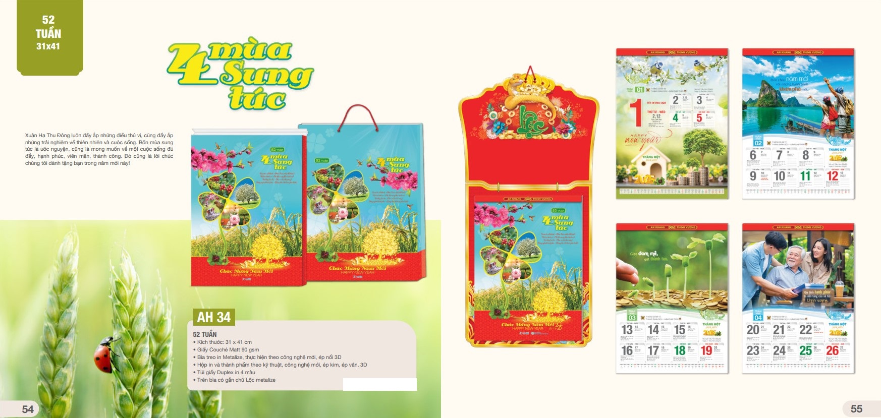 Lịch 52 tuần 2025 - AH-34 Bốn Mùa Sung Túc