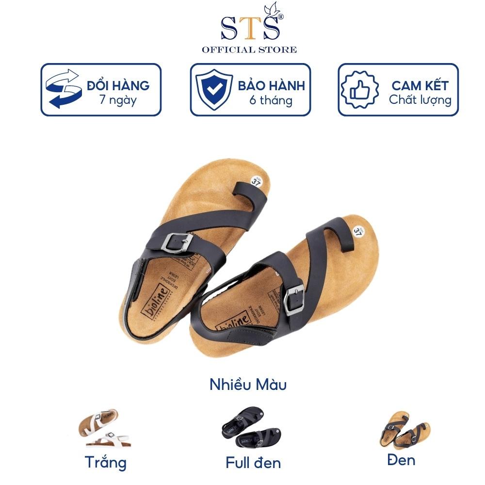 Dép Sandal Đế Trấu Birken xỏ ngón quai chéo đi biển đi chơi Da PU cao cấp hàng xuất khẩu siêu bền STPU24 BH 6 tháng