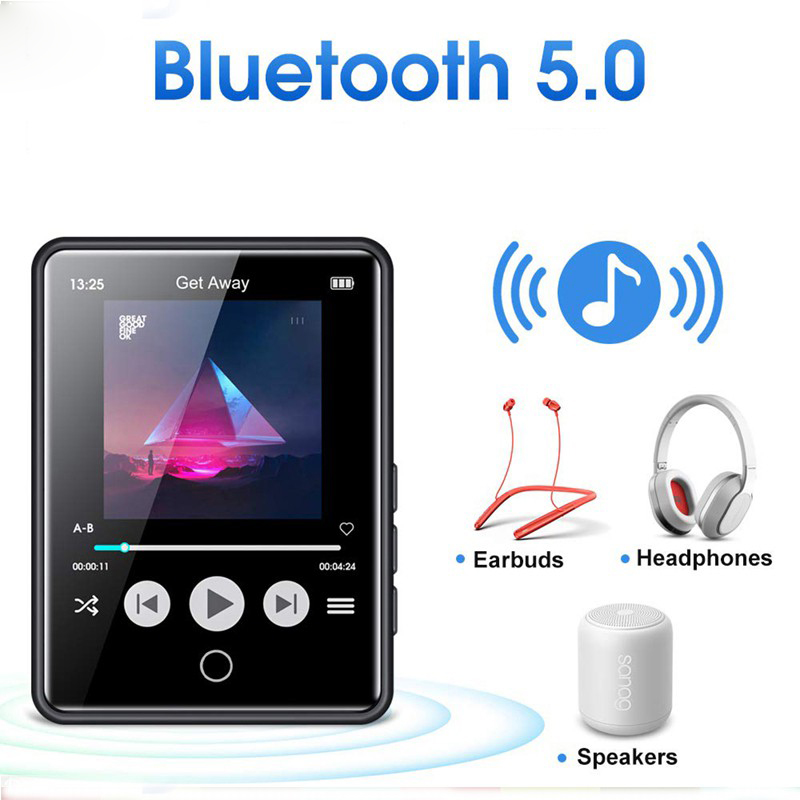 Ruizu M17 - Máy Nghe Nhạc Full Cảm Ứng, Âm Thanh HiFi, Bluetooth 5.0 (16GB) - Hàng Chính Hãng