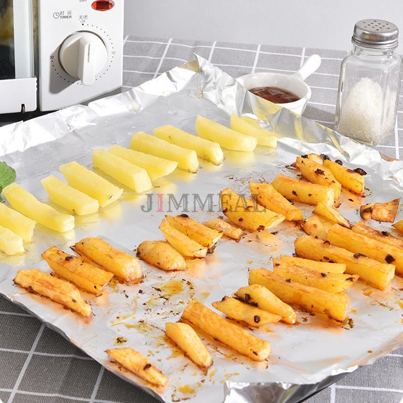Giấy Bạc Nướng Thức Ăn, Màng Nhôm Nướng Thịt, Bảo Quản Thực Phẩm Nồi Chiên Không Dầu, Lò Nướng 30cmx5,10,20m