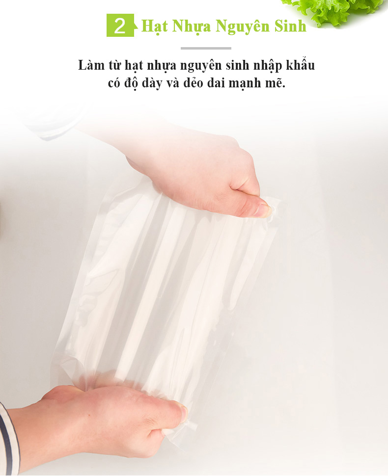 Túi Hút Chân Không Thực Phẩm Hai Mặt Trơn - 30cmx50cm