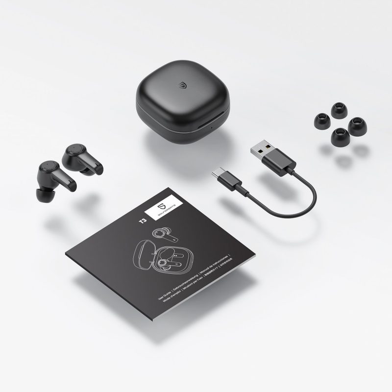 Tai Nghe Bluetooth Earbuds SoundPeats T3 Chống ồn chủ động - Lọc tiếng ồn hiệu quả - Hàng Chính Hãng