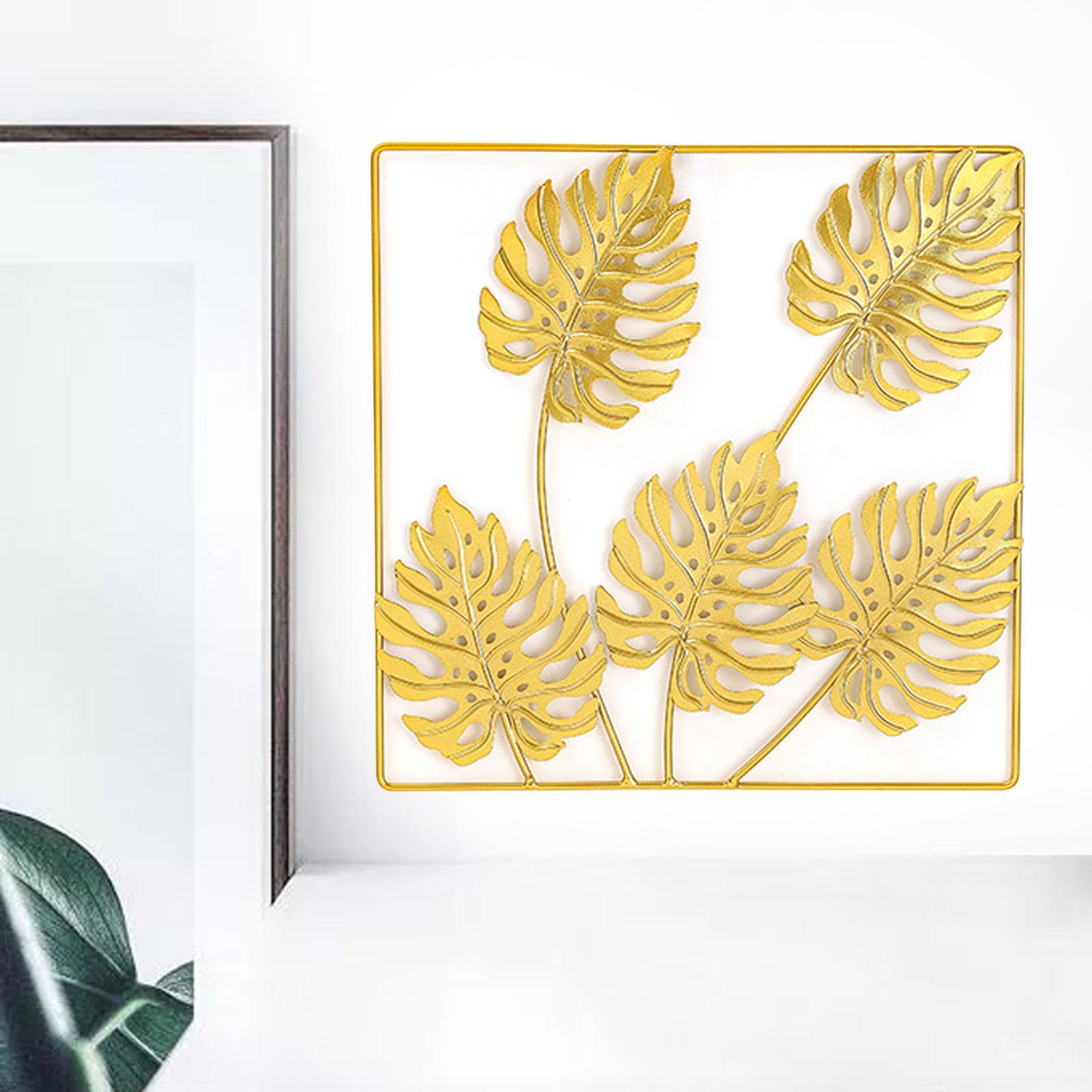 Leaf Walls Sculptures Hanging Statues Leaves Metal Wall Art Decors