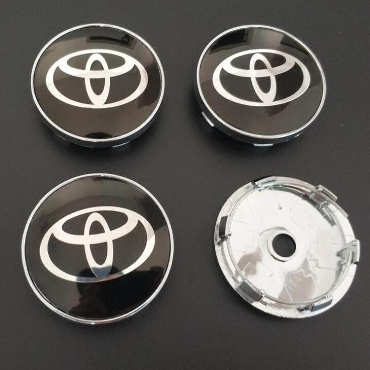 Logo chụp mâm, ốp lazang bánh xe ô tô Toyota đường kính 60mm