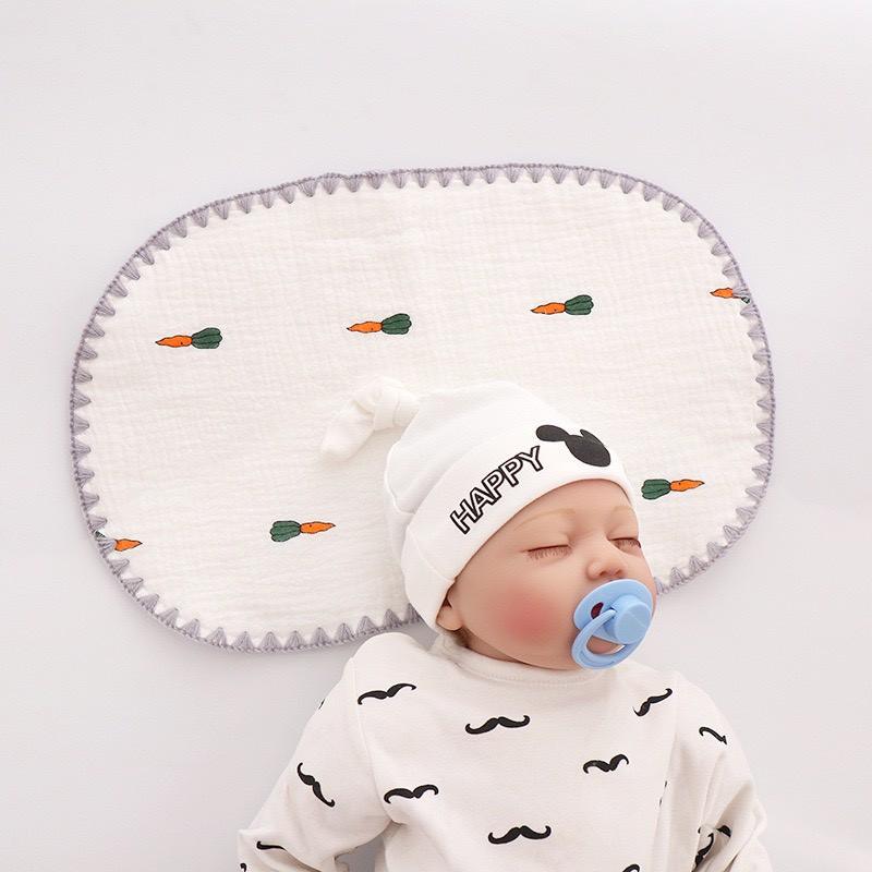 Gối xô sợi tre cho bé sơ sinh từ 0-12 tháng, mềm, an toàn cho bé