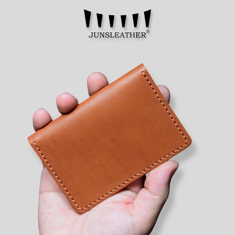 Ví mini da bò ví da thuộc thảo mộc may thủ công của Junsleather