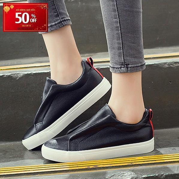 Giày Slip-On Nữ Da PU Mềm Nhẹ 3Fashion Shop - 3072