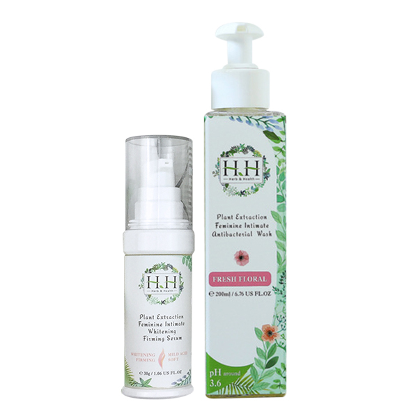 Set 2 Sản Phẩm Kháng Khuẩn Săn Chắc - Dung Dịch Vệ Sinh HH + Kem Dưỡng Hồng Và Se Khít Vùng Kín HH