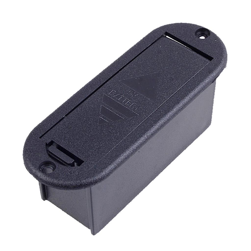 3x Black 9v Battery Case Box for Active Guitar Bass Pickup Musical Accessory