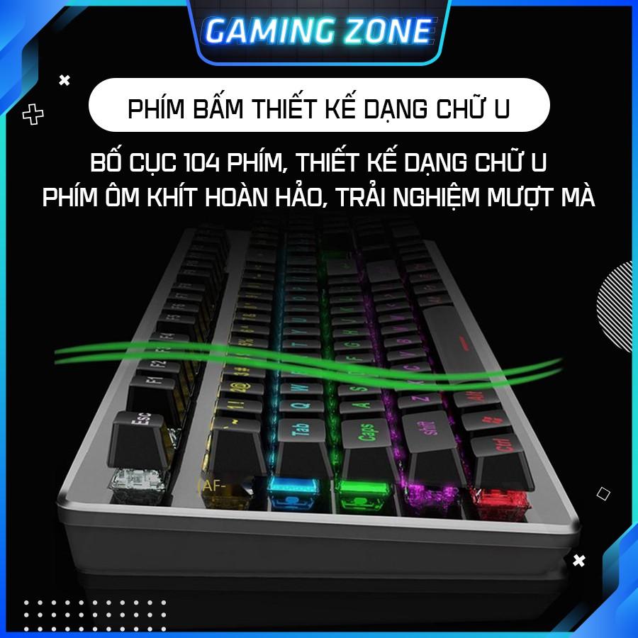 Bàn phím cơ máy tính chuyên game K880 PRO Blue Switch 104 phím 10 chế độ LED RGB có dây