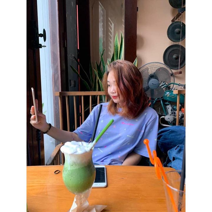Áo thun Champi0n dáng suông Unisex xuất dư