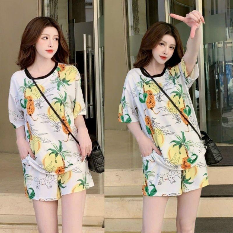 Bộ đùi nữ bigsize in họa tiết 3D mẫu mới đẹp, sét bộ đi chơi mùa hè, bộ đồ mặc nhà chất thun lạnh xịn bao mát