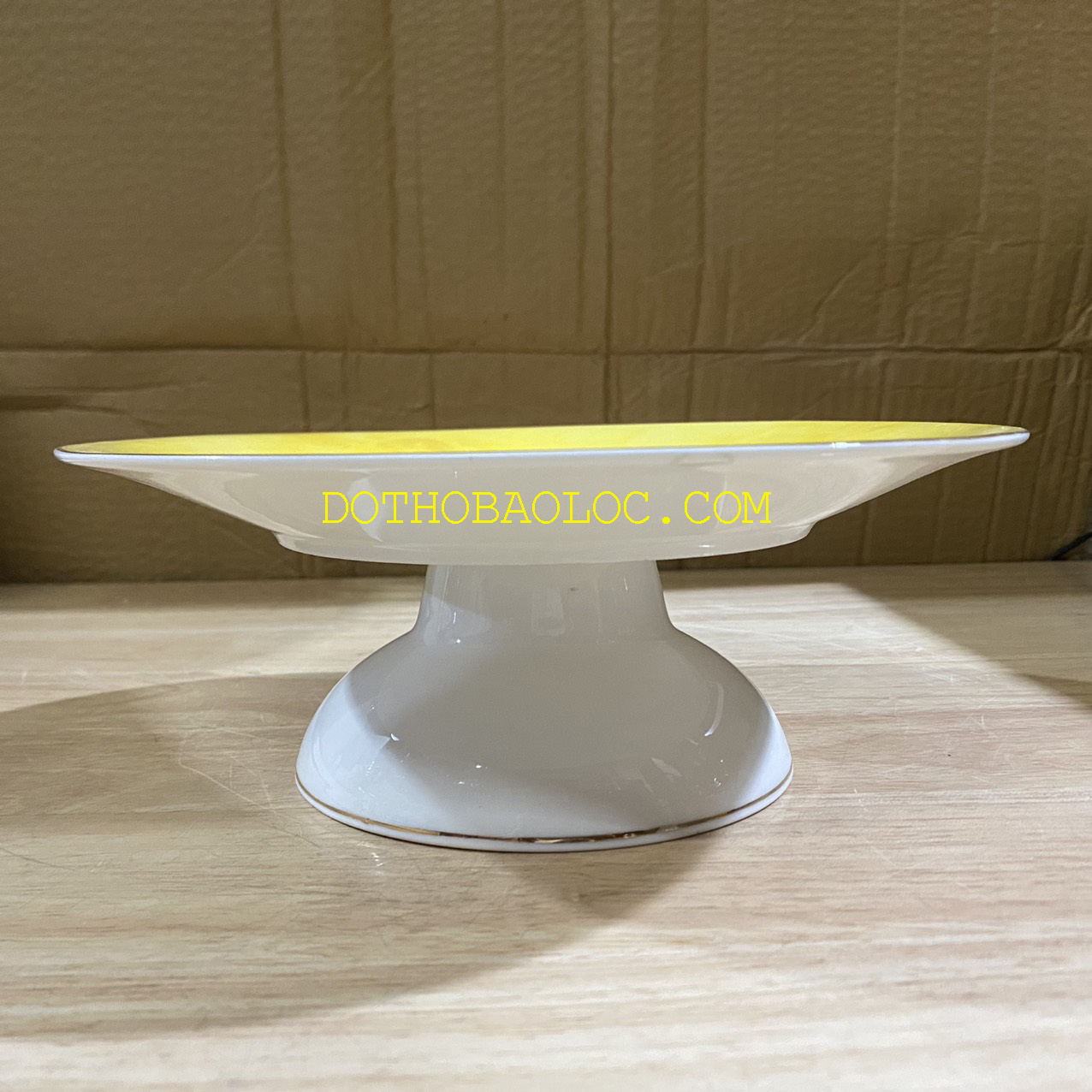 Dĩa sứ thờ họa tiết đá hoa cương đường kính 23cm