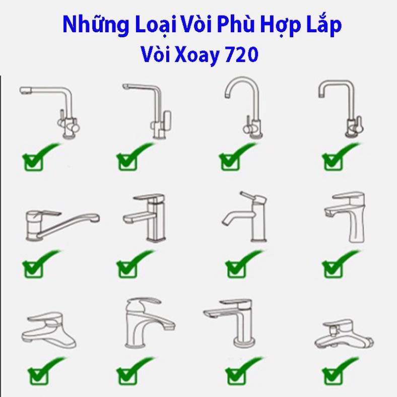 Đầu Nối Vòi Nước Thông Minh Tăng Áp 2 Chế Độ xoay 720 độ - Getgo1