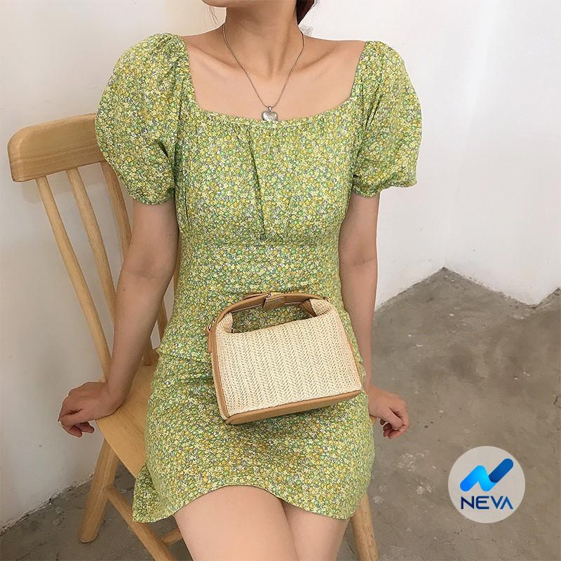 (HOT) Túi Cói Đi Biển Kiểu Dáng Vintage Phong Cách Hàn Quốc Xinh Xắn NEVA933