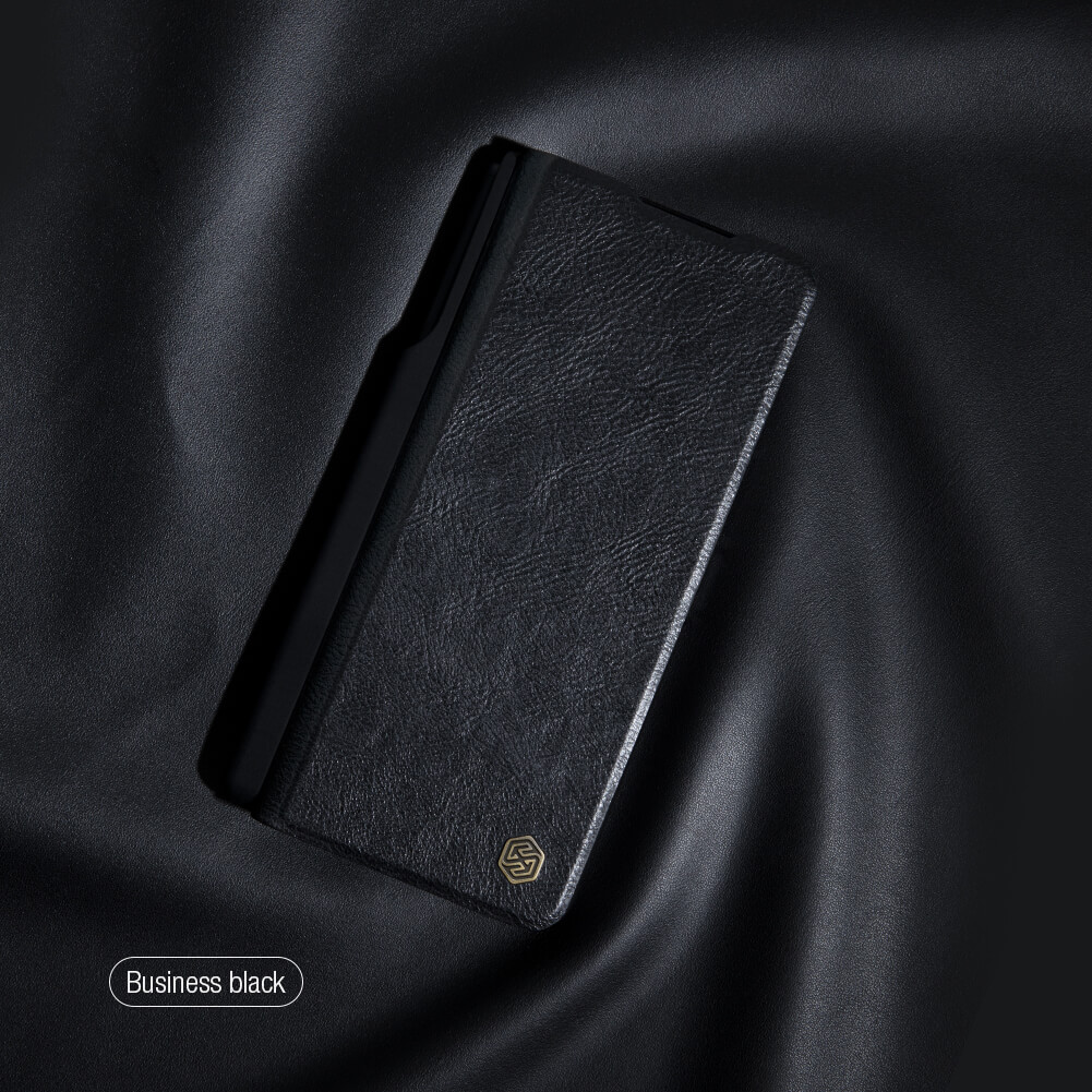 Bao da Leather cho Samsung Galaxy Z Fold 3 hiệu Nillkin Qin - hàng nhập khẩu