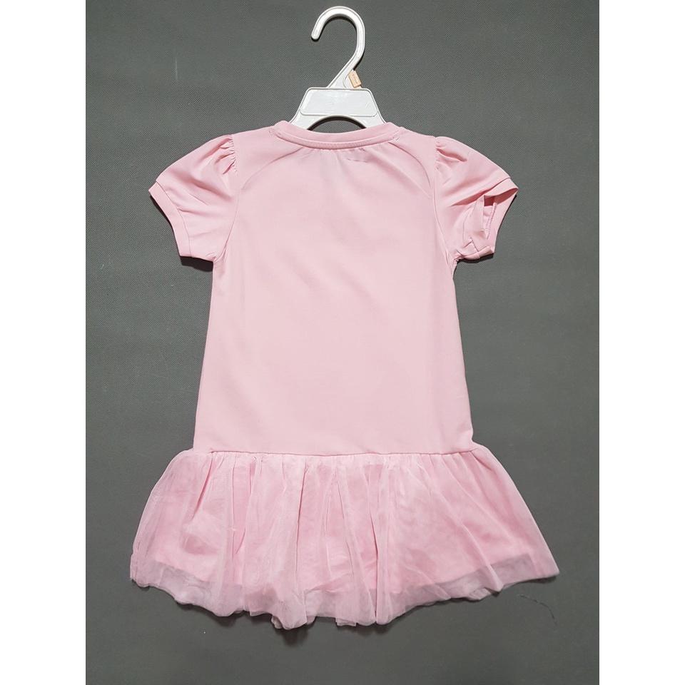 Đầm thun cotton chân voan ngựa pony màu hồng ngọt ngào