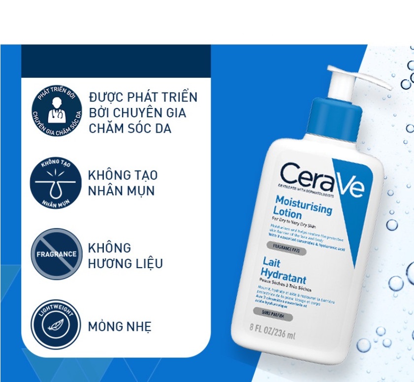 Sữa Dưỡng Giúp Dưỡng Ẩm Dành Cho Da Khô Cerave Moisturising Lotion 236ml