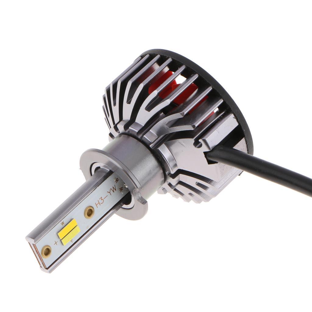 2X H3 3-color 6000K 3000K 4300K MINI LED Headlight Replacement Conversion Kit