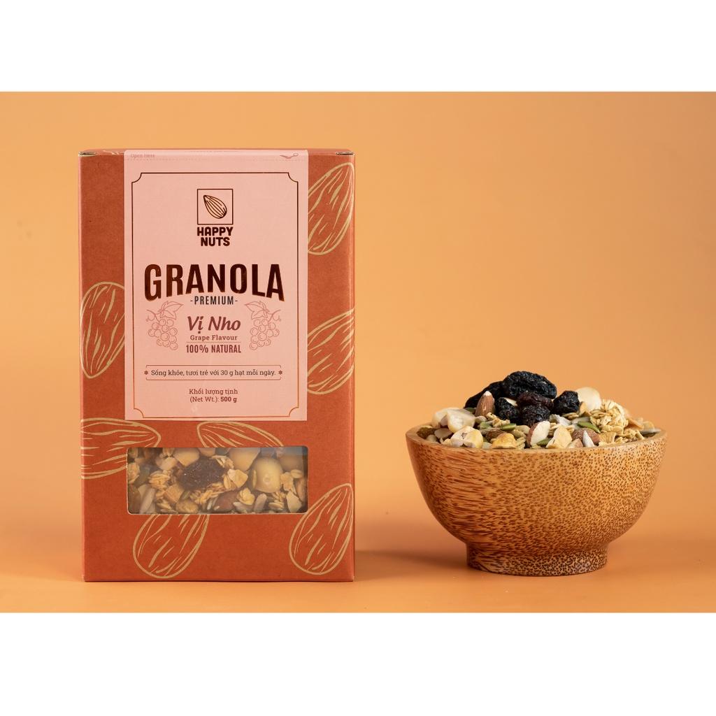 Granola Premium - Vị nho HAPPY NUTS 500gr