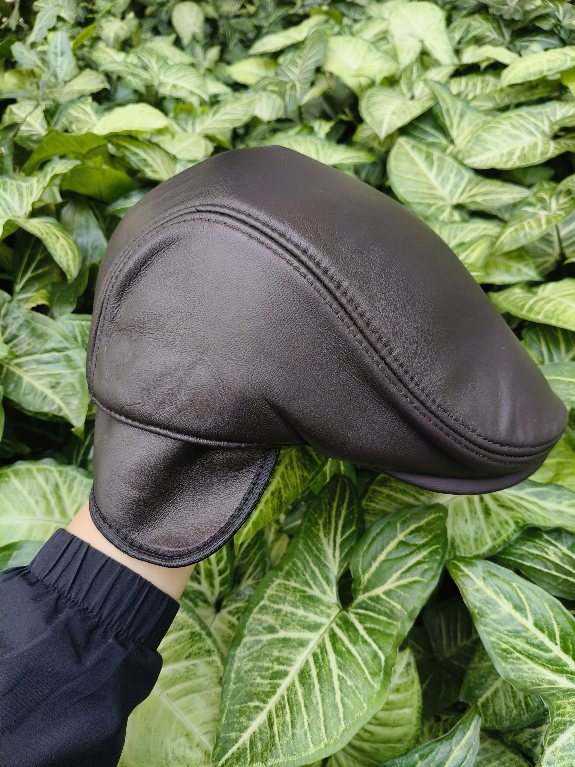 Mũ beret nam da cừu mùa đông YAOYAO BHY2097 Nón bê rê Có che tai, có dây điều chỉnh