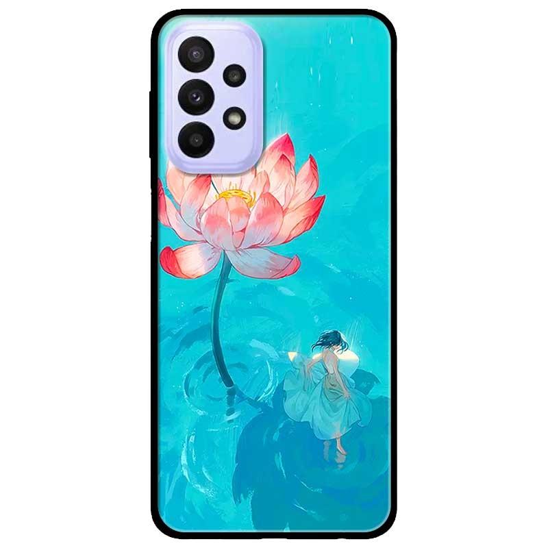 Ốp lưng dành cho Samsung A23 4G - A53 5G - A73 mẫu Thiếu Nữ Và Sen
