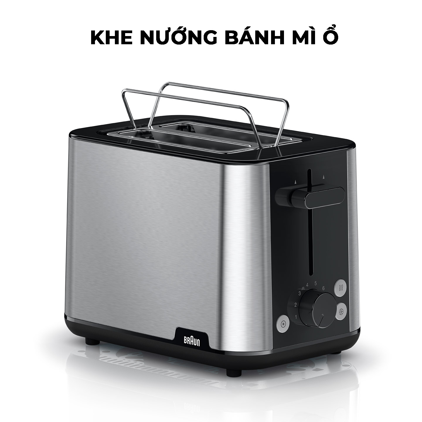 Máy nướng bánh mì Braun HT1510BK-Hàng chính hãng