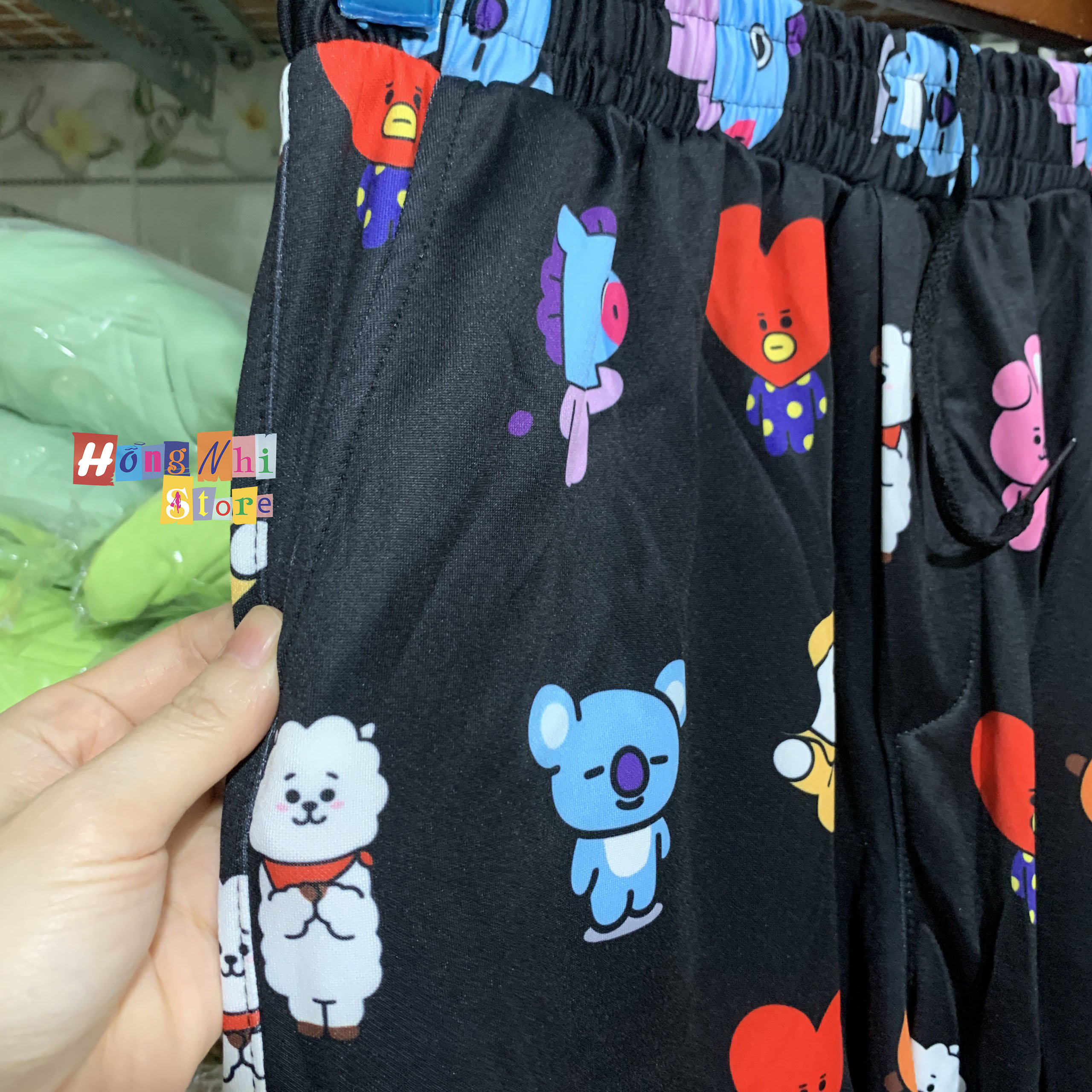 Quần Hoạt Hình Dài Dây Rút Lai BT21 BTS Cartoon Pant Oversize Ulzzang Unisex - MM