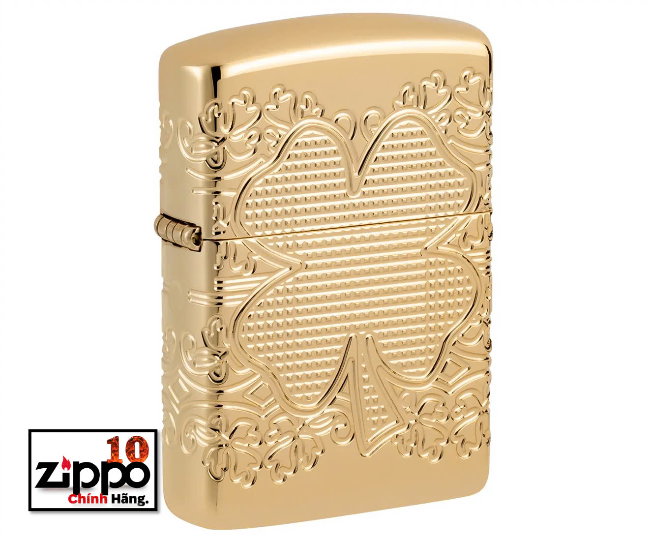Bật lửa Zippo 46301 Lucky Clover Design - Chính hãng 100%