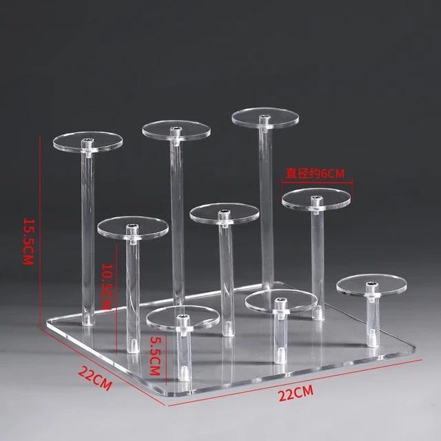 10 màu sắc,nhiều kích thước, Kệ/giá đỡ Mica trưng bày sản phẩm, nước hoa, son, mô hình quà tặng