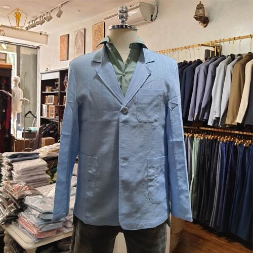 Áo Khoác Blazer Vest TRAZ Vải Lenin Mỏng 1 lớpThoáng Khí Màu Trơn Thời Trang Xuân Hè Cho Nam