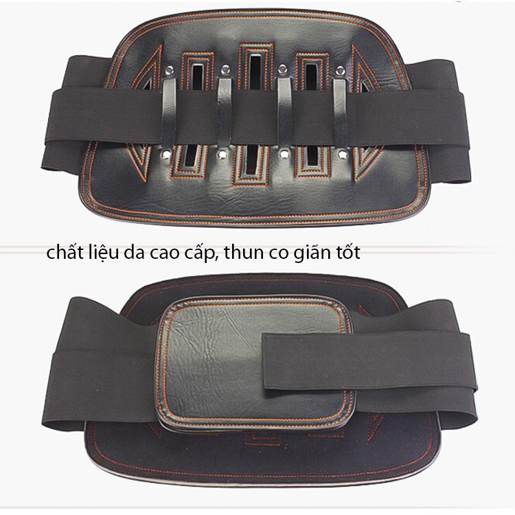 Đai lưng da PU và thun hỗ trợ cột sống, thoát vị đĩa đệm, thoái hóa cột sống, cho người ngồi nhiều, nhân viên văn phòng - HENRYSA