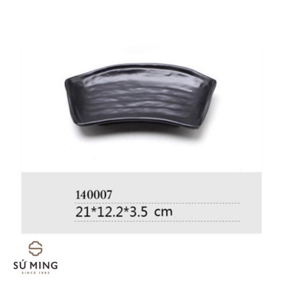 Đĩa Chữ Nhật màu đen Nhựa Melamine cao cấp Dùng trong gia đình Hàng, nhà hàng , thứ decor thông minh , đồ g