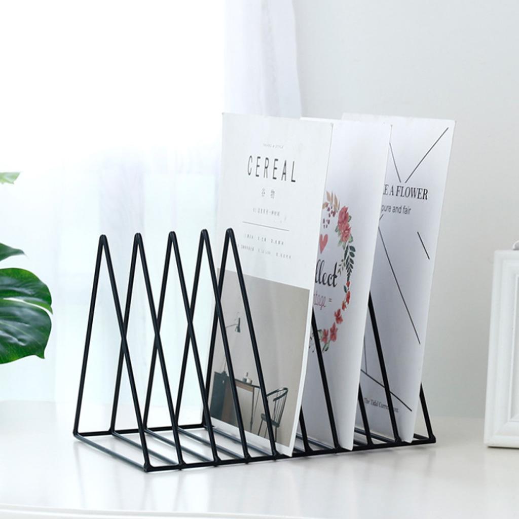 2x Desktop Book Magazine Shelf Holder Bookshelf for Home Office Decor Black
