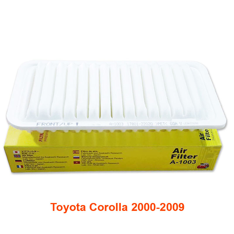 Lọc gió động cơ cho xe Toyota Corolla 2000, 2002, 2003, 2004, 2005, 2006, 2007, 2008, 2009 17801-0D011 mã A1003-2