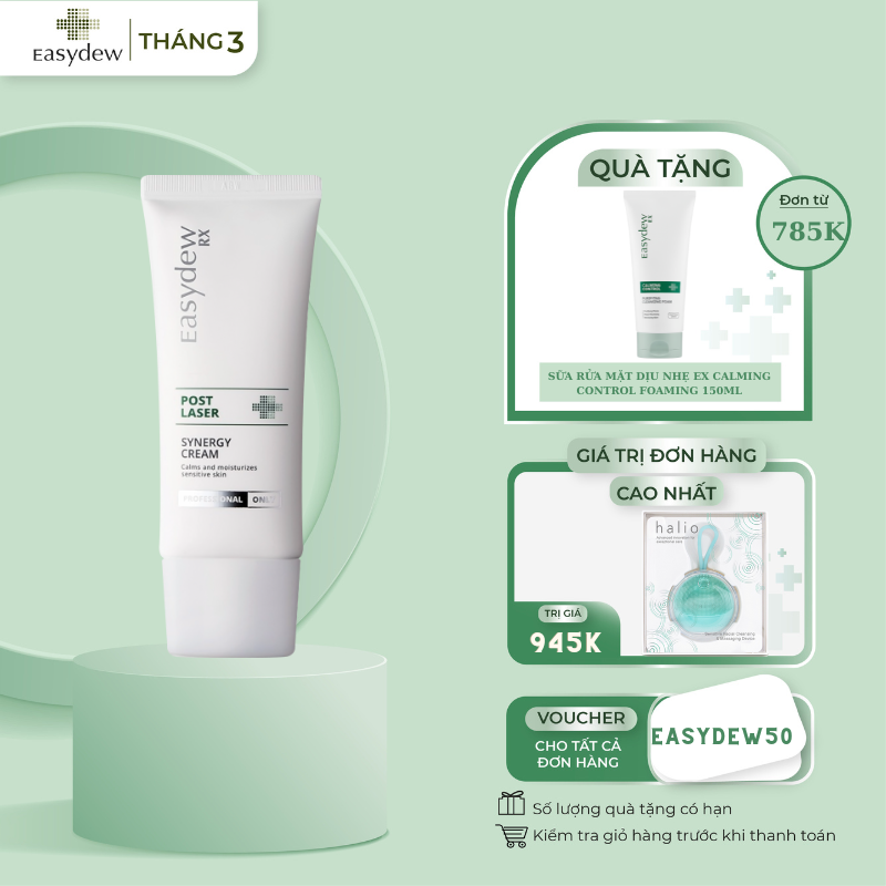 Kem Dưỡng Phục Hồi, Tái Tạo Da Sau Tổn Thương, Laser, Lăn Kim, Peel Da Easydew Rx Post Laser Synergy Cream 50ml