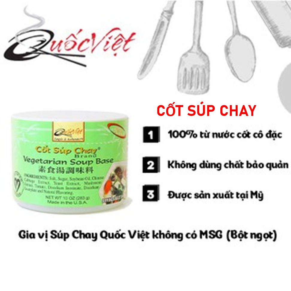 Gia vị Cốt súp chay Quốc Việt - Hộp 300g - VN10457