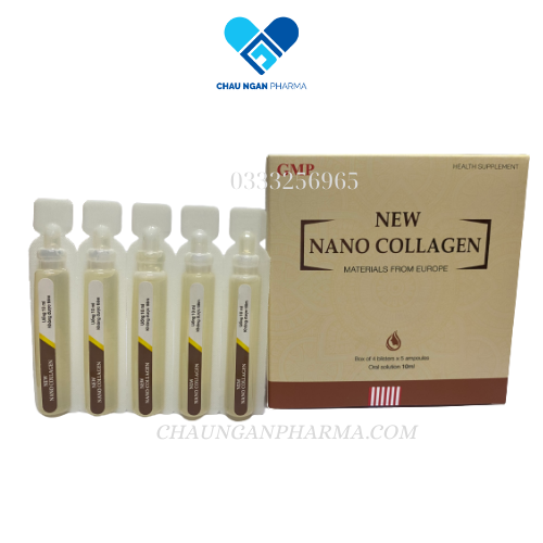 NEW NANO COLLAGEN 1000 mg MDP Usa Hộp 20 ống