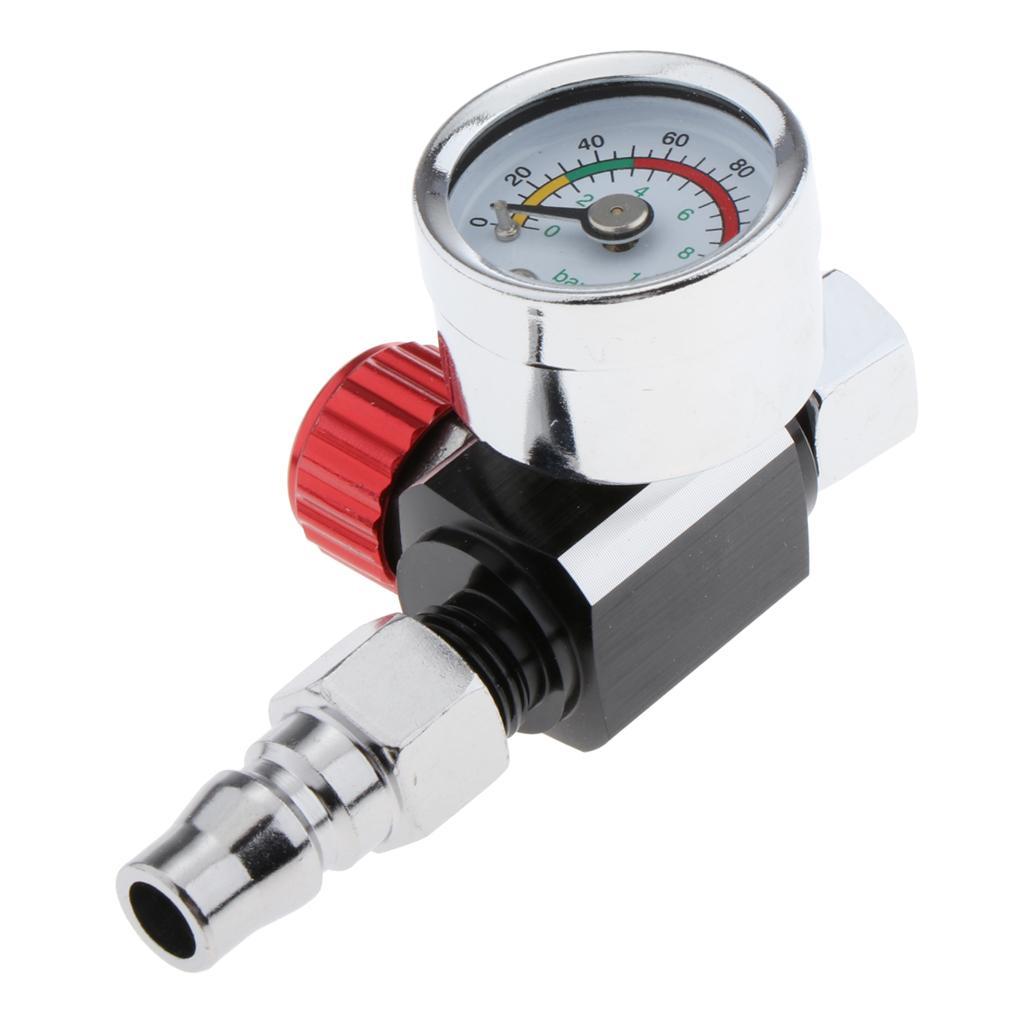 3 Pieces Spray Gun Air Pressure Regulator Spray Gun Air Gauge