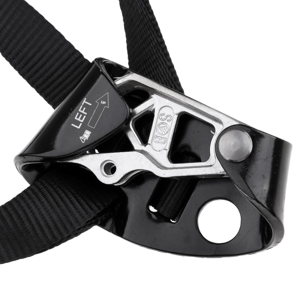 2pcs Rock Climbing Rope Grab Protecta Equipment 9mm-12mm Rope + Left Foot Ascender for Men Women Downhill Abseiling Rappelling