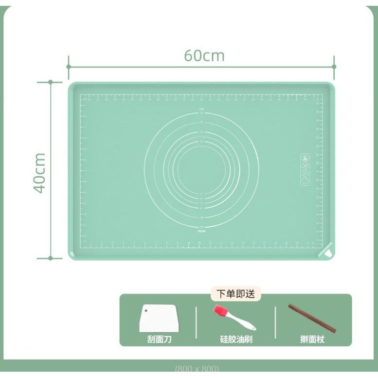 Thảm làm bánh silicon chống dính - Bộ thảm nhào bột và cán lăn bột Silicon, dụng cụ làm bánh chống dính cao cấp