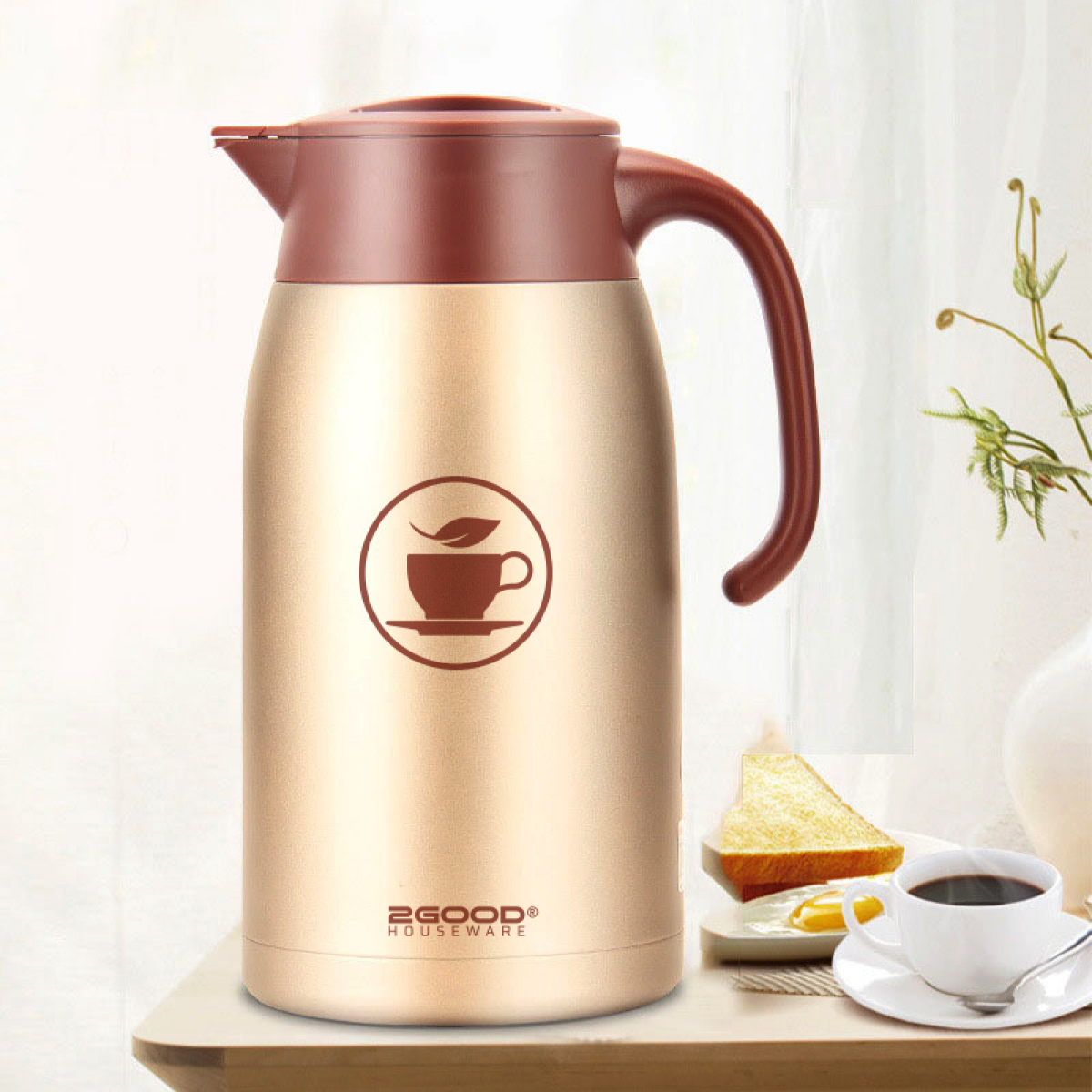 Bình Pha Trà Giữ Nhiệt, Phích Nước Nóng Lạnh 2GOOD B18 1.6 Lít - Bình Ủ Giữ Nhiệt Nóng Lạnh Suốt 24h
