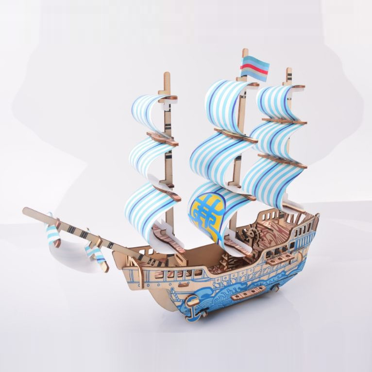 Đồ chơi lắp ráp gỗ 3D Mô hình Thuyền Dream Ship Laser