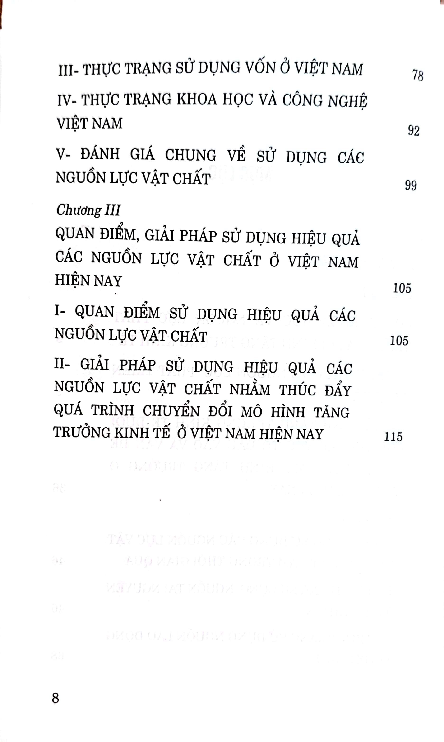 Sử dụng hiệu quả các nguồn lực vật chất chủ yếu trong quá trình chuyển đổi mô hình tăng trưởng kinh tế ở Việt Nam